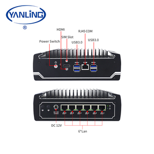 Fanless router di rete mini computer 8 Gen core i7 8550U mini pc con 6 * Gigabit Lan 2 * DDR4 4 * USB 3.0 1 * RJ 45 supporto pfsense - Product Image 5