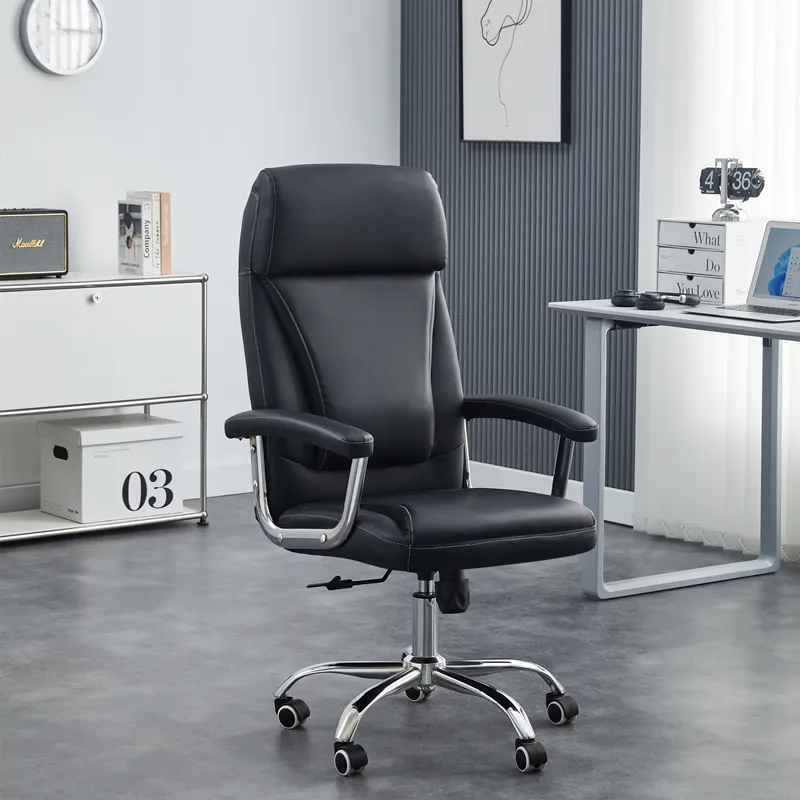 Chefe couro massagem escritório cadeira luxuoso design moderno cadeira executiva cadeira ergonômica de couro do escritório com braço