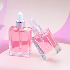 S Moon Flat Square <strong>Rectangle</strong> 15ml <strong>30ml</strong> 50ml 100ml Glass Dropper <strong>Bottles</strong> with clear Collar for Serum Essential Oil - Product Image 2