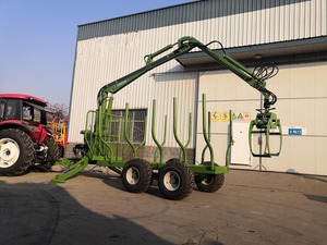 Rimorchio di caricamento del ceppo della macchina forestale con la gru con il motore separato o la gru di caricamento del legname del trattore 70-100HP per il trattore - Product Image 3
