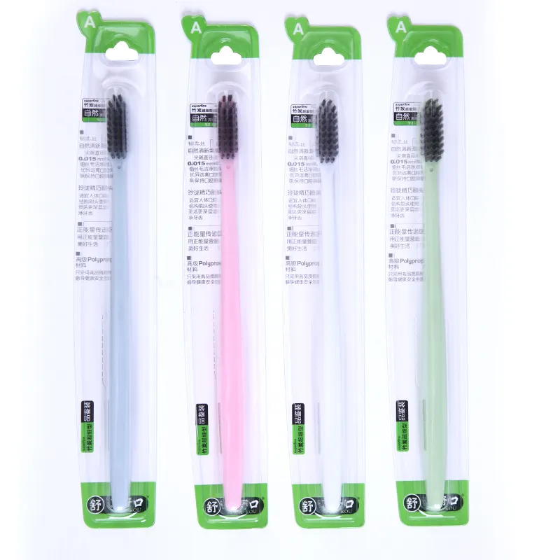 Brosse à dents en bambou pour adulte, produits biodégradables et respectueux de l'environnement