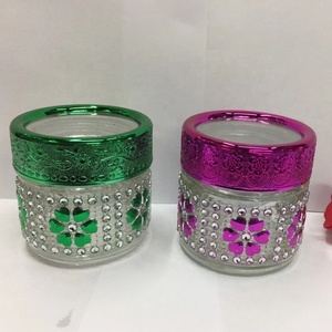 高級ゴールドシルバーパッチ5g10gサフランボトルガラス収納ジャー、食品用蓋付き - Product Image 3