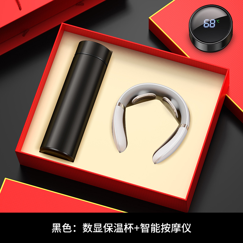 กล่องของขวัญเครื่องนวดถ้วยดิจิตอลสีดำ