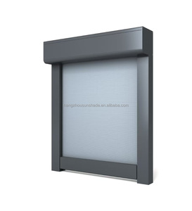 Outdoor Windproof Sunshade Automatic Zip Track Roller <strong>Shades</strong> Vertical Awning Screens Dustproof Zip Track Screen for Garage <strong>Door</strong> - Product Image 2