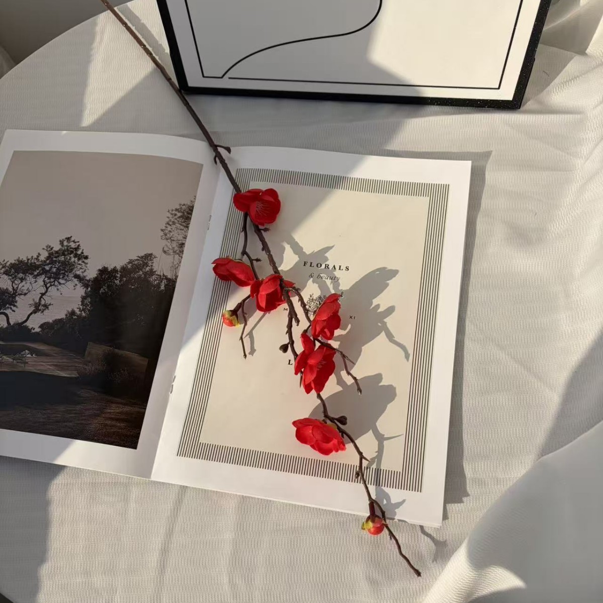Fleur de prunier Ruyi, rouge