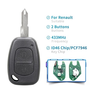 433Mhz Car Remote <strong>Key</strong> Fob Replacement 2 Buttons ID46/PCF7946 Chip for Nissan Vivaro Movano Traffic Kangoo Renault <strong>Key</strong> - Product Image 2
