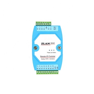 Ethernet RS485 IO Modbus TCP RTU 4 canales A/D Módulo de E/S de adquisición Relé de salida de entrada digital analógica ZLAN6042