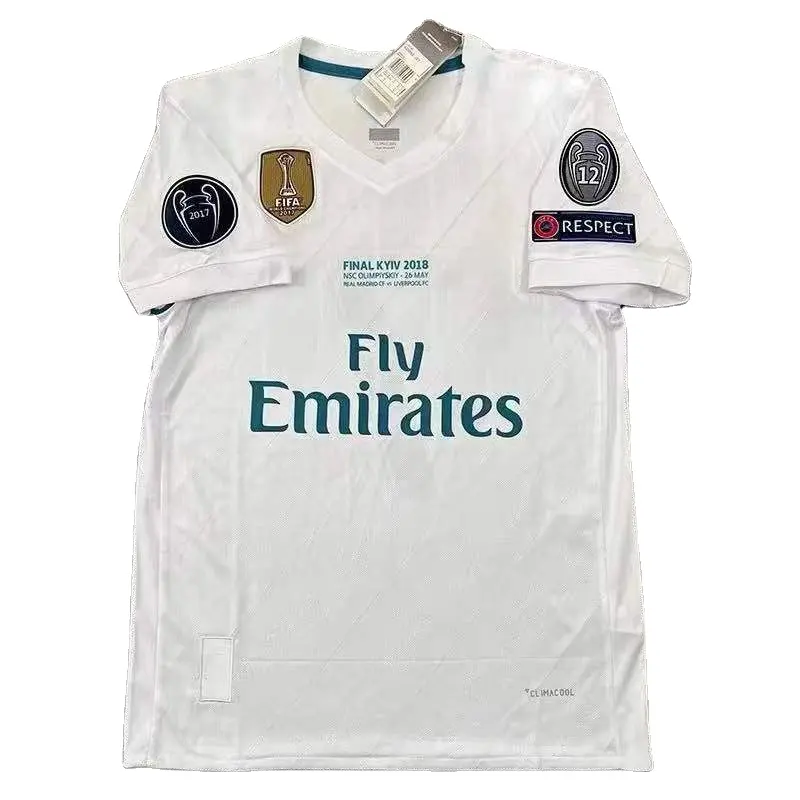 17-18 camisetas retro No.7 Ronaldo Modric Benzema Champions League final traje de fútbol