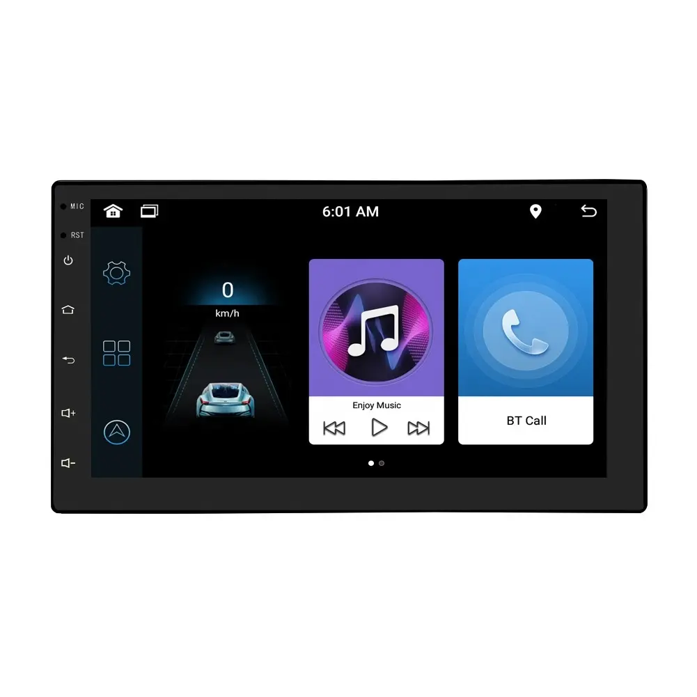 Reproductor Multimedia de vídeo para coche, dispositivo de 7 pulgadas, 2 Din, Android, HD, Radio automática, BT, WIFI, Audio, MP5, navegación GPS, 7001A