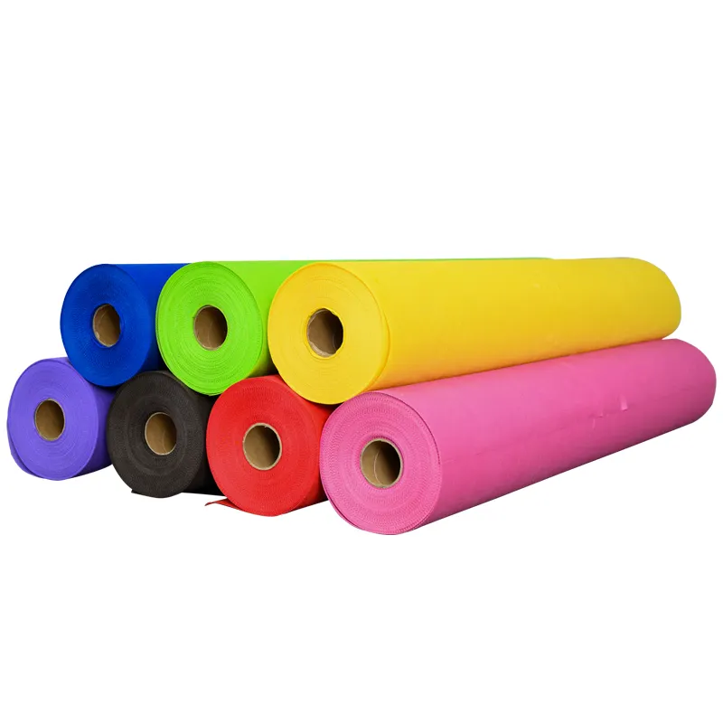 Home Textile Eco-friendly PP Non Woven Tecido colorido Rolls para fabricação de sacos ou sapatos