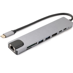 Computer usb c hub 8 in 1 typ c hub - Product Image 1