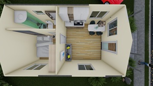 30m2 30sqm lüks prefabrik çelik yapı evleri yunanistan'da teslim için hazır ofis kullanımı için çiftlik havuzu ile kasırga geçirmez - Product Image 2