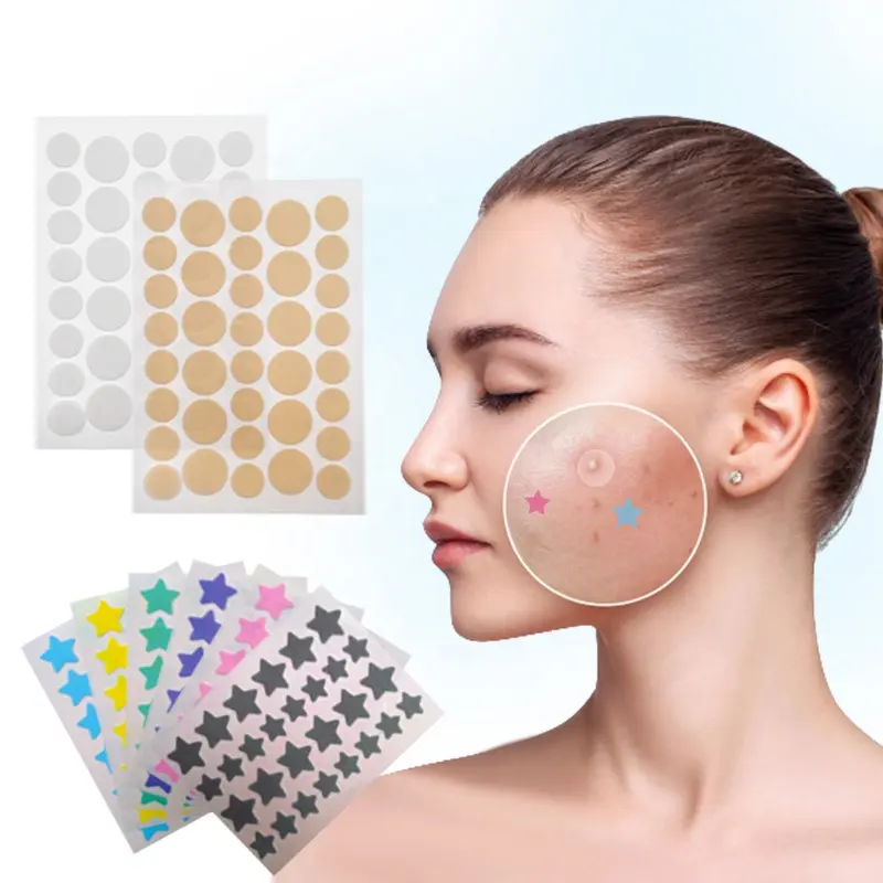 Patch anti-acné hydrocolloïde pour tous les types de peau, autocollant transparent pour la couverture de l'acné