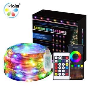 Luces de Navidad LED de 10m, Control remoto, cable de cobre LED alimentado por USB, cadena de luces LED a todo Color para decoración de árboles al aire libre - Product Image 1