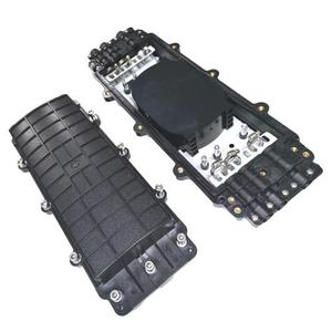 FTTH WaterProof 24/48/96/144FO Outdoor Fiber Junction Box Tipo Inline 144 Núcleos Com 6 Bandejas Splice