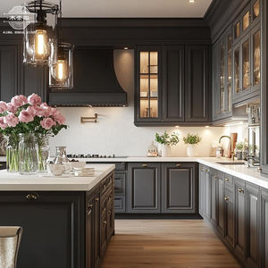 مطبخ حديث على شكل حرف U مخصص من الشركة المصنعة خزانة مخصصة للبيع بالجملة تصاميم وحدات للمطبخ - Product Image 3