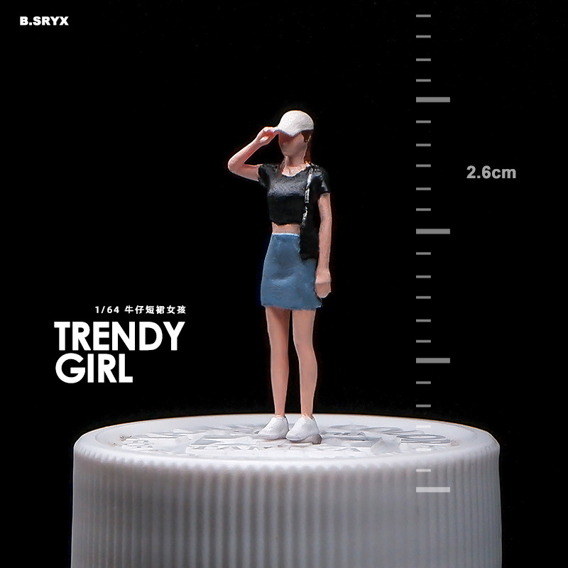 Girl in a cap-black