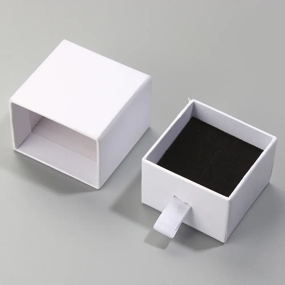 Charm Plain White Drawer Puller Armreif box für Schmuck mit Schaumstoffe inlage