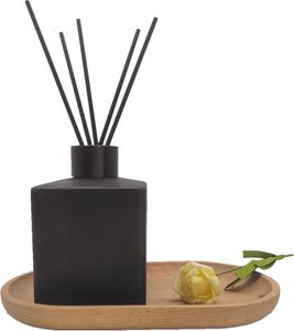 200ml <strong>Perfume</strong> Reed Diffuser Bottle,Empty Square Essential Oil Bottles Glass Jar <strong>DIY</strong> Fragrance Replacement Diffuser - Product Image 1