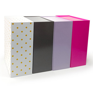 定制产品包装七彩盒包装普通纸盒黑色纸板盒 - Product Image 1