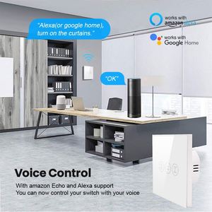 スマート<span class=keywords><strong>Wifi</strong></span>カーテンスイッチEUUS標準タッチパネルカーテン電気ローラーシャッタースイッチTuya Smart LifeAPPリモコン - Product Image 4