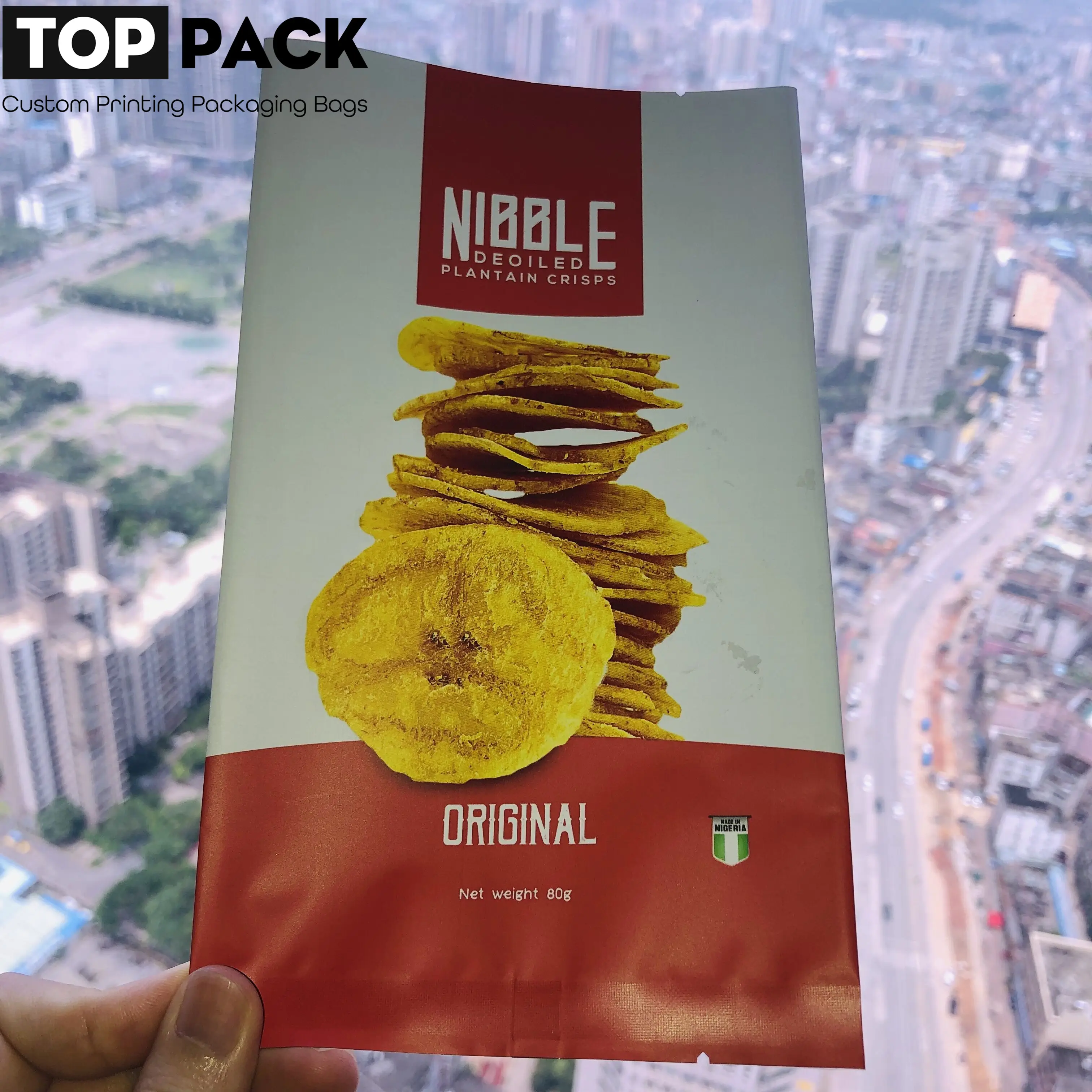 Custom plastic bag food grade chips back seal bag food packaging pouch for potato crisps