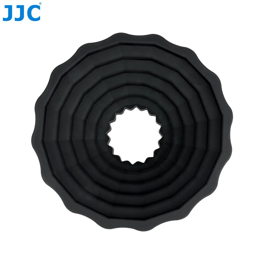 JJC LH-LH-ARLII Silicone Máy Ảnh Ống Kính Mui Xe Có Thể Gập Lại Ống Kính Bìa Phổ Mềm Bảo Vệ Ống Kính Mui Xe