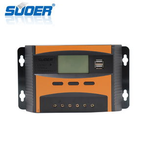 Suoer 12V 24V 40A 2 USB intelligente PWM regolatore di carica solare manuale con Display LCD - Product Image 3