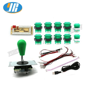 1 игрок DIY запчасти комплект ПК Raspberry Pi 1/2/3 материал доски аркадная игра Ретро пирог 5Pin джойстик 5 В светодиодная кнопка для оплаты монет