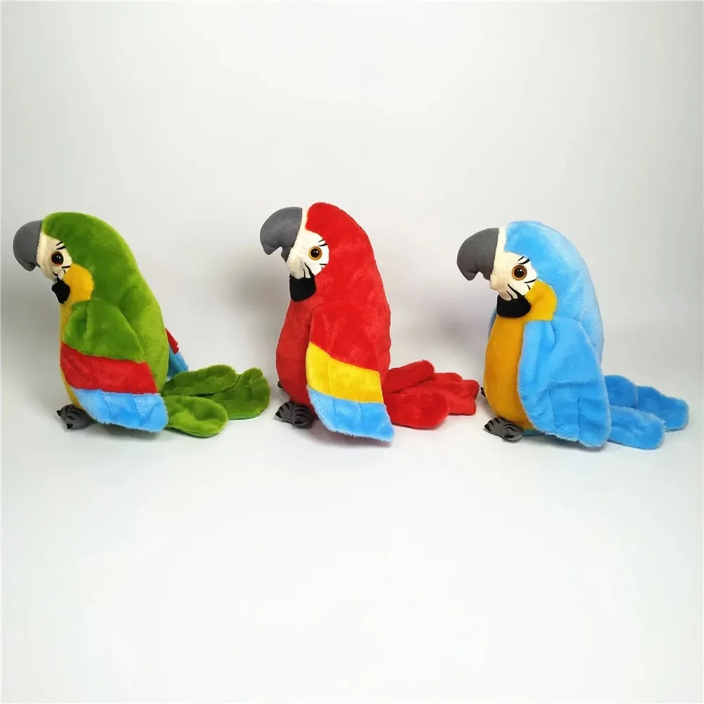 Электрический говорящий попугай, мягкая плюшевая игрушка, говорящий попугай на заказ, игрушка, птица, повторяйте, что вы говорите, Детские кавайные плюшевые игрушки