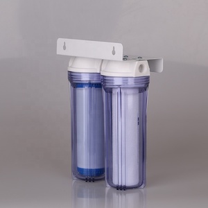 Sıcak satış 10 inç manuel güç su filtresi şeffaf 2 aşamalı ön filtre ile ev su arıtma ekipmanları için - Product Image 4