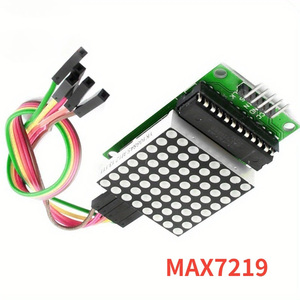 MAX7219 Dot Led Matrix Modul 8*8 MCU LED-Display Steuerungsmodul für Arduino 5V Schnittstellemodul Ausgangseingang Gemeinsame Kathode