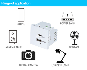 Fast Charging USB <strong>Socket</strong> Outlet 30w PD QC3.0 PC Compatible XJY-USB-17P-A/C-PD/QC USB Charger Modules - Product Image 3