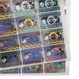 Yikoカスタム偽造防止ホログラムステッカー本物のセキュリティシーケンスコードと特別なボイドロゴラベル付きのフローティングパターン。 - Product Image 1
