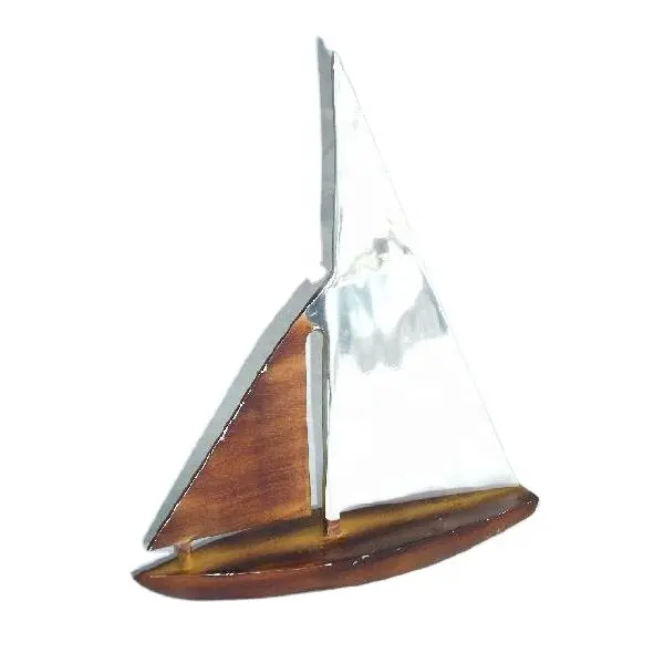 Couverture de bateau en Aluminium moulé, réplique de voile avec vernis miroir, décoration nautique pour maison et bureau, Sculptures en métal