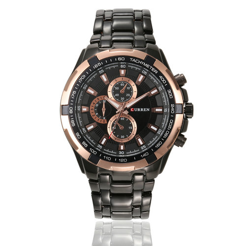 3 black case gold inner bezel black dial