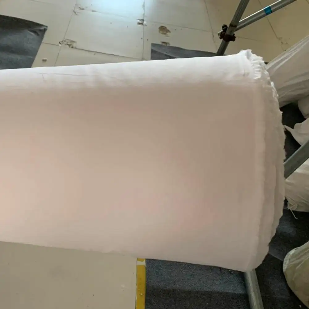Kain katun poliester kain percale 50 kain sateen gulungan kain putih untuk lembaran hotel