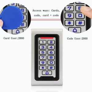 Sistema de control de acceso Rfid con teclado de puerta única de Metal resistente al agua independiente con alarma - Product Image 3