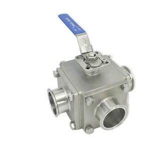 Furui Food Grade 2 Inch Manual Control SS304 3 <strong>Way</strong> Non-Retention Sanitary <strong>Square</strong> Tri Clamp Full Port Ball Valve - Product Image 4