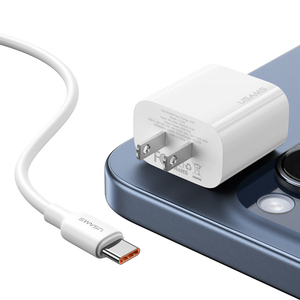USAMS CC228 US Plug Fast PD 20w Usb C Type C Portable <strong>Charger</strong> for iPhone 15/14/13/12/11/<strong>8</strong>/7/XS/XR/Max Pro 20W Power Wall Adapter - Product Image 5