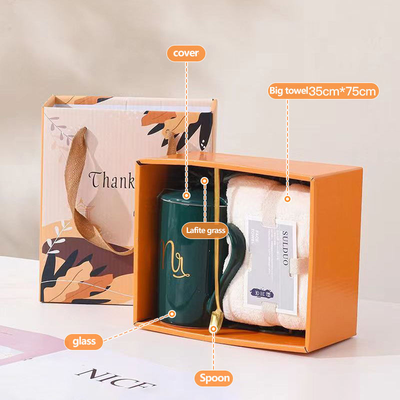 Verde 12oz taza + toalla