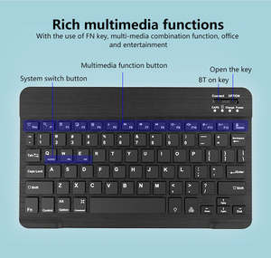 Teclado personalizado teclado compacto tastatur ultra fino Slim Abs clavier klavye <span class=keywords><strong>bluetooth</strong></span> teclados para tablet pc