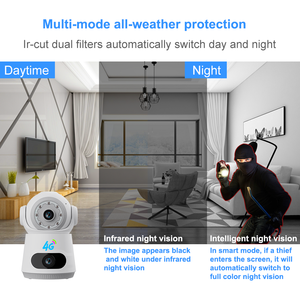 Commercio all'ingrosso della fabbrica 4G 4MP Smart Baby Monitor PTZ fotocamera a doppia lente del telefono di controllo remoto di rilevamento del movimento di visione notturna per bambini Pet Cam - Product Image 5