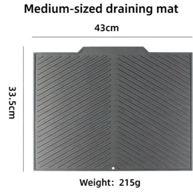 (con agujeros) Almohadilla de drenaje gris claro medio de 215 g (bolsa OPP)