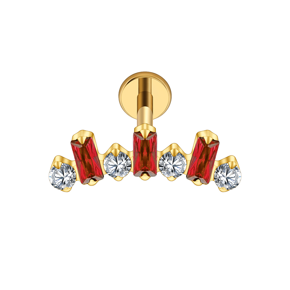 Gold/Clear+Garnet