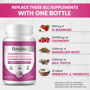 OEM Marque privée Capsules probiotiques Capsules Vitamines D-Mannose Canneberge Équilibre du pH Supplément pour Femmes - Product Image 2