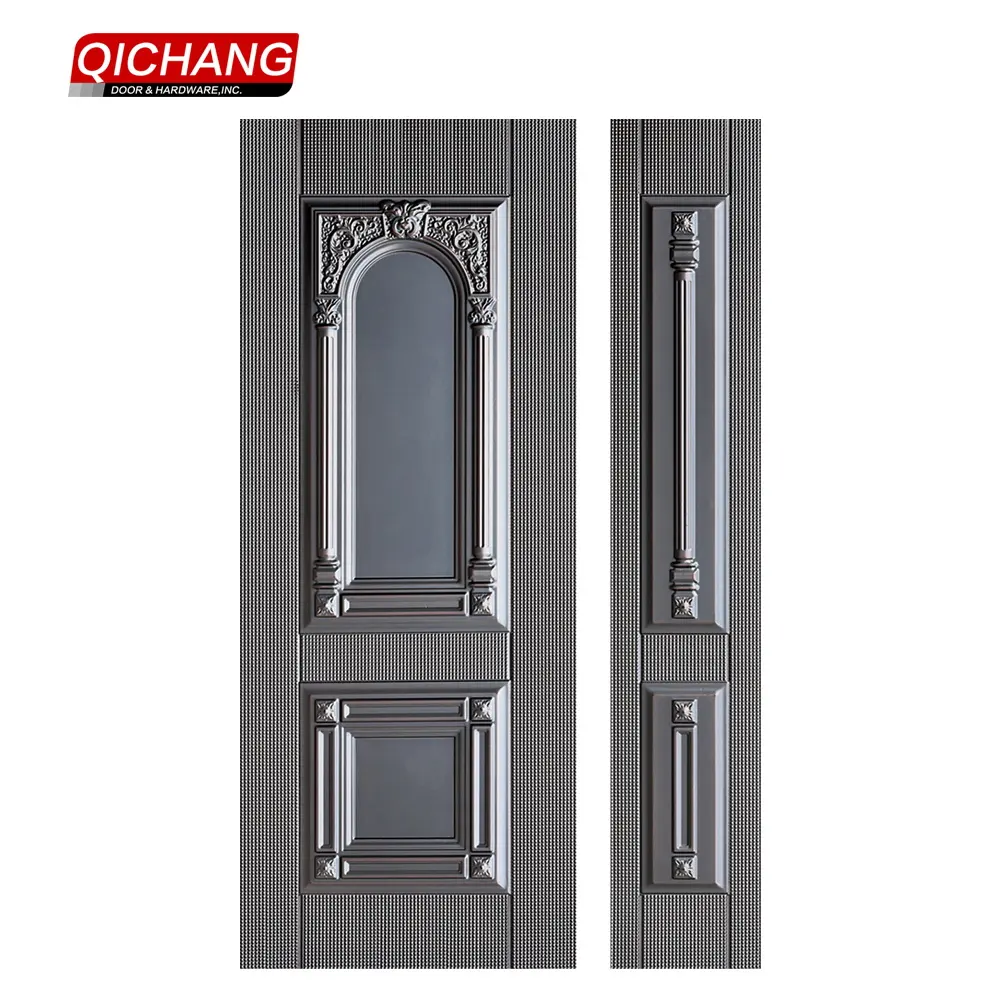 Qichang工場直接卸売刻印成形スチールドアスキンエンボスメタルワードローブ戸棚スキン