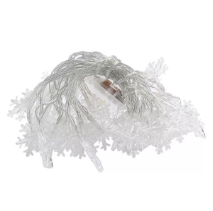 Cadena de luces LED de copo de nieve, caja de batería, decoración de árbol de Navidad, luces decorativas para fiesta de Navidad - Product Image 6