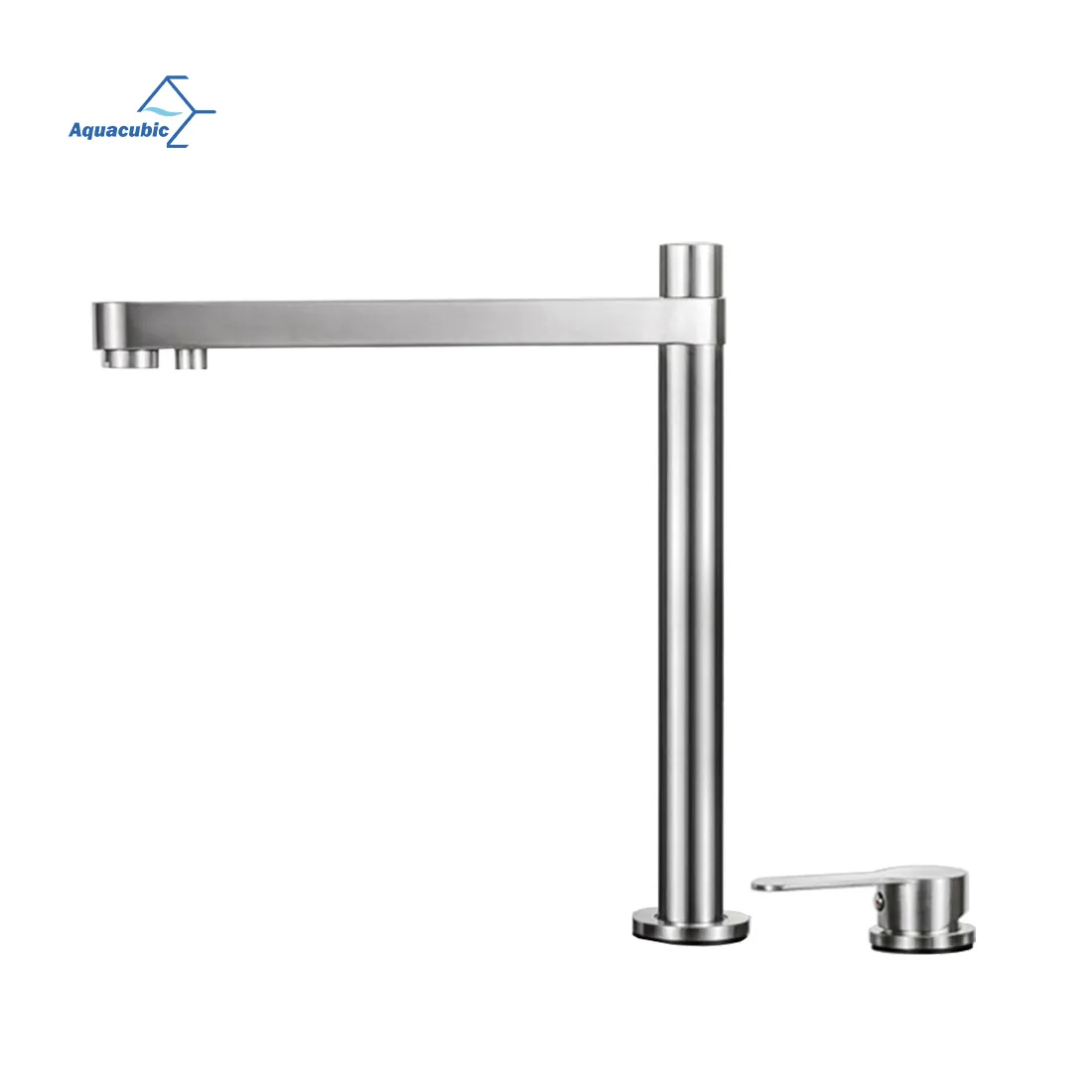 Grifo de cocina telescópico con doble orificio de alta calidad, grifería para levantar, con grifos para beber