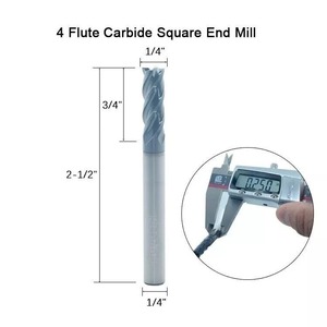车床数控硬质合金立铣HRC55铝型材用2/4凹槽硬质合金 - Product Image 6
